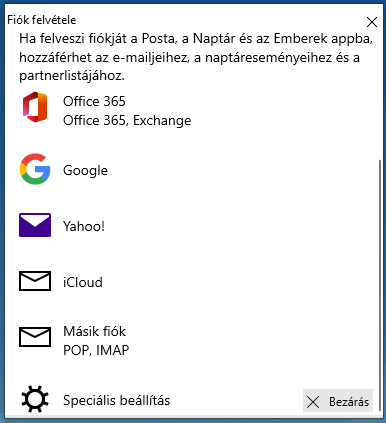Email kapcsolódás